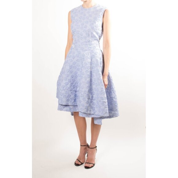 CO Seersucker Blue Sleeveless Dress, size Medium (fits US 4/6) - Picture 1 of 6